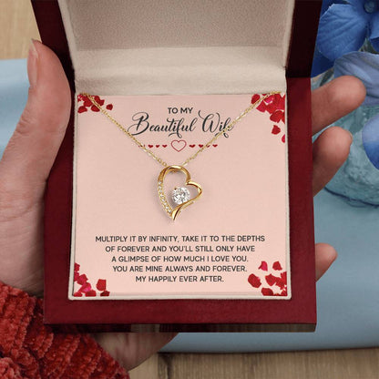 Heartfelt Wife Jewelry - Love Gift from Husband for Birthday, Anniversary & Valentine’s Day - Forever Love Necklace