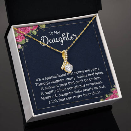 To My Daughter Necklace – Daughter Necklace for Graduation & Birthday Events – Alluring Beauty Necklace