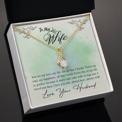 Gift for Wife from Husband - Sentimental Jewelry for Anniversary & Valentine’s Day - Alluring Beauty Necklace