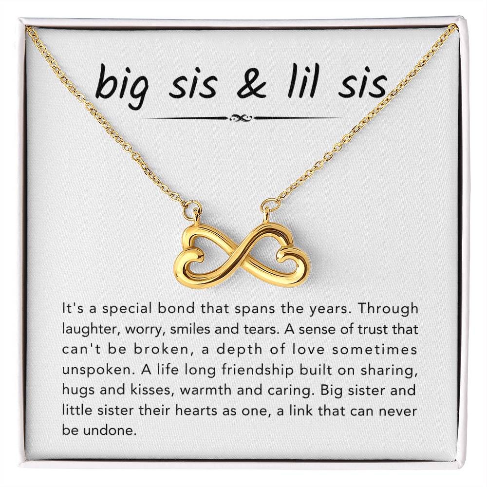 Big Sis & Lil Sis Necklace Gift for Sisters - Endless Love Necklace