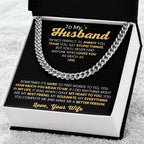To My Husband Necklace - I am not perfect - Christmas, Birthday & Valentine’s Day Gift from Wife