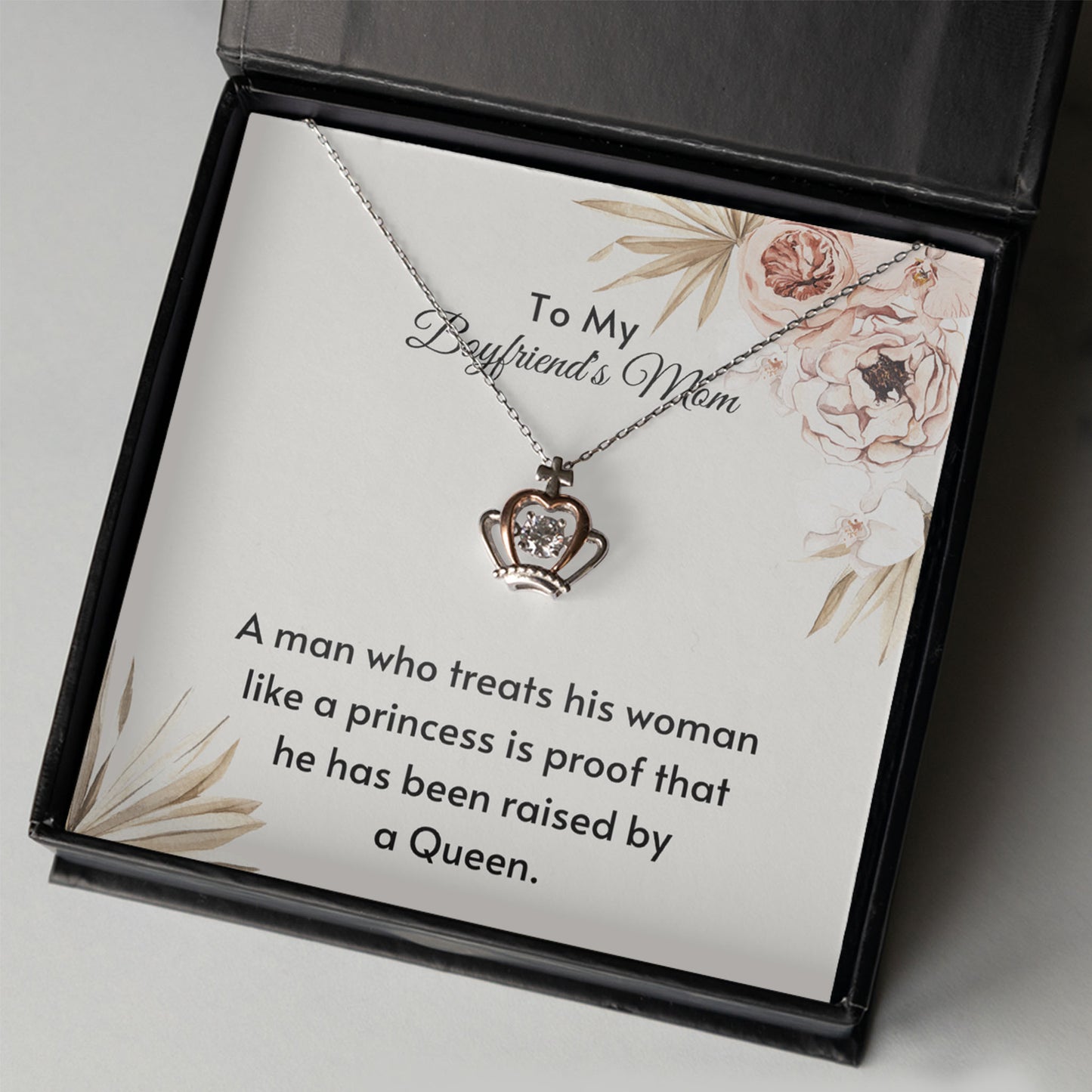 Crown Pendant Necklace for BF Mom