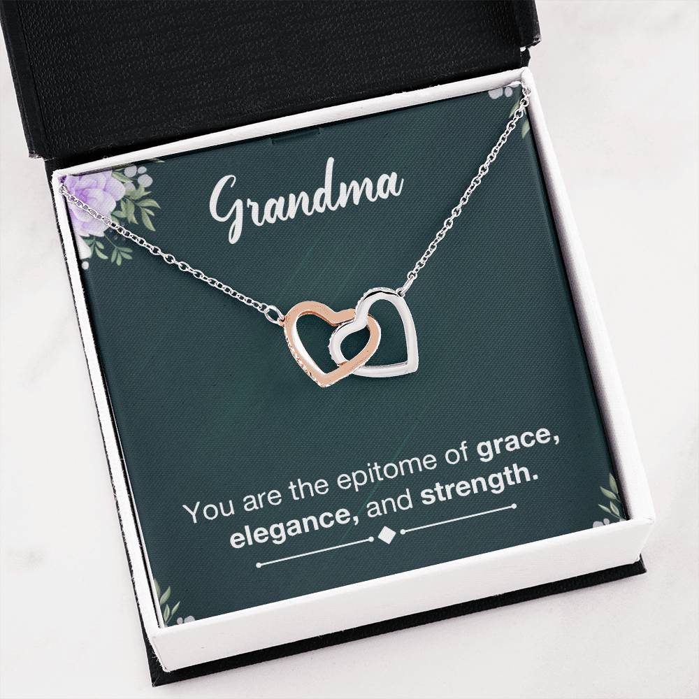 Grandma Necklace from Grandkids - Interlocking Hearts Necklace