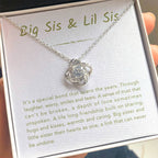 Big Sis & Lil Sis Necklace - It's a special bond that spans the years - Gift for Sisters - Love Knot Necklace