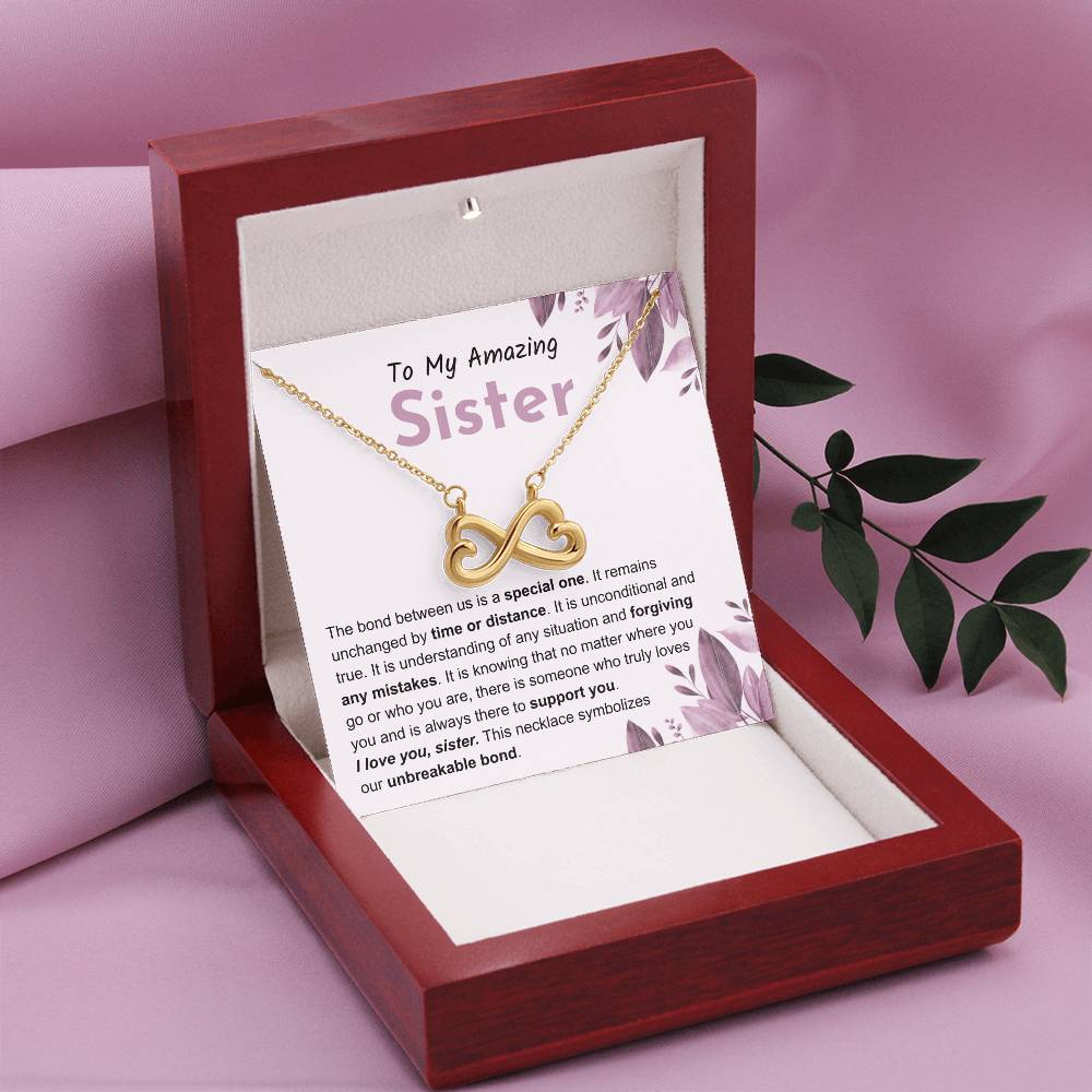 Sentimental Gift for Sister - The bond between us is a special one - Endless Love Necklace