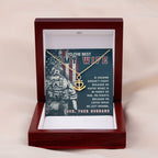 To My Army Wife Necklace Gift from Husband, Perfect for Birthday & Valentine’s Day Surprises - Anchor Pendant Necklace