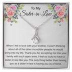 To My Sister In Law Necklace - Gift for Bonus Sister - Alluring Beauty Necklace