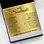 To My Soulmate Necklace - Soulmate Jewelry Gift for Valentine’s Day, Birthday & Romantic Celebrations - Anchor Pendant Necklace