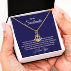 To My Soulmate Necklace - Romantic Gift for Valentine’s Day & Relationship Milestones - Anchor Pendant Necklace