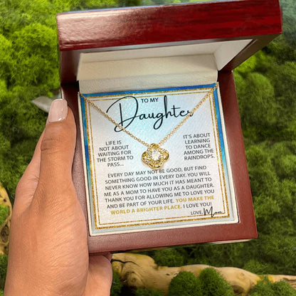 Beautiful Gift for Daughter from Mom - Love Knot Necklace