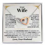 To My Wife Necklace - Perfect Romantic Gift from Husband - Interlocking Hearts Necklace