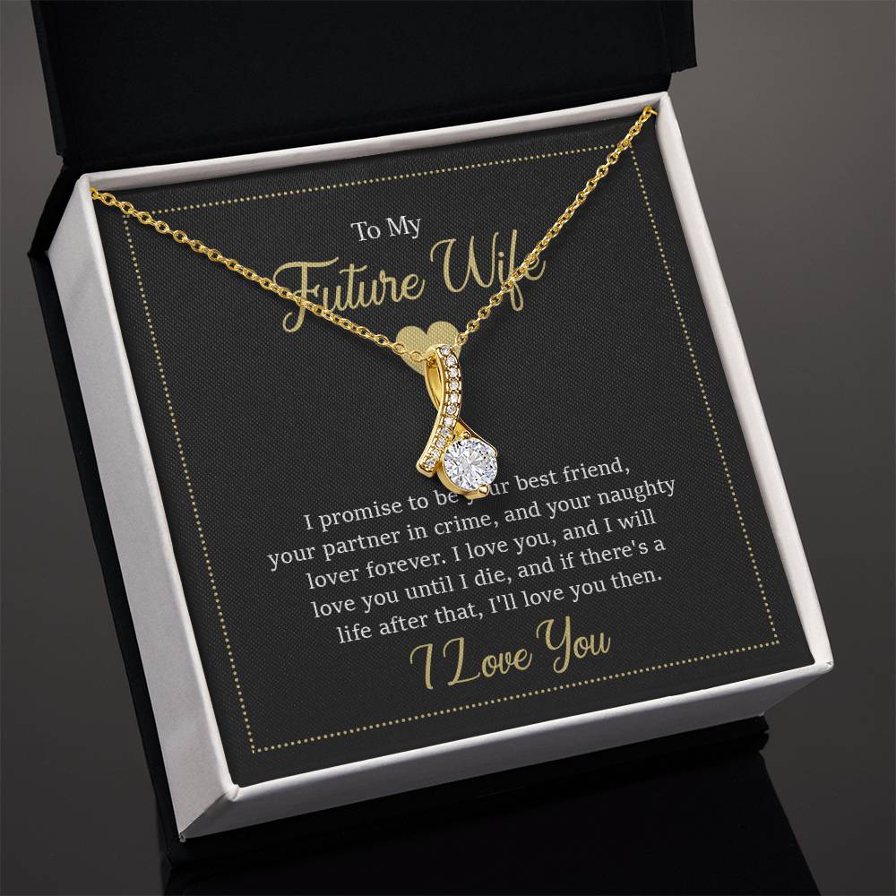 Future Wife Necklace - Romantic Jewelry Gift for Girlfriend for Valentine’s Day, Birthday & Proposal Celebrations - Alluring Beauty Necklace