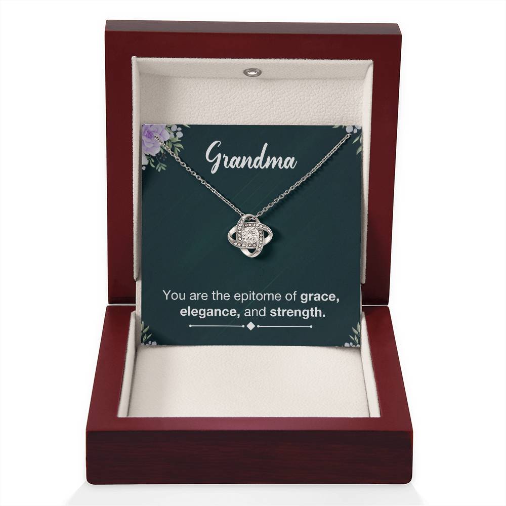 Grandma Necklace from Grandkids - Love Knot Necklace