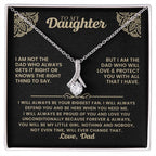 To My Daughter Necklace - I will always be your biggest fan - Gift for Daughter from Dad - Alluring Beauty Necklace