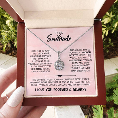 To My Soulmate Necklace - Soulmate Jewelry Gift for Valentine’s Day, Birthday & Romantic Celebrations - Eternal Hope Necklace