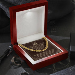 Men’s Cuban Link Necklace, Gifts for Son, Fashionable Jewelry for Birthdays & Celebrations, To My Son