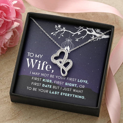 Valentine’s Day Wife Gift - Romantic Jewelry from Husband - Heart-to-heart Pendant Necklace