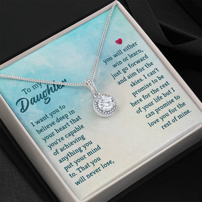 To My Daughter Necklace – Mother Daughter Jewelry Gift – Eternal Hope Necklace