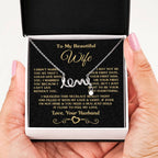 To My Wife Necklace from Husband - Sweet Anniversary Jewelry - Scripted Love Necklace