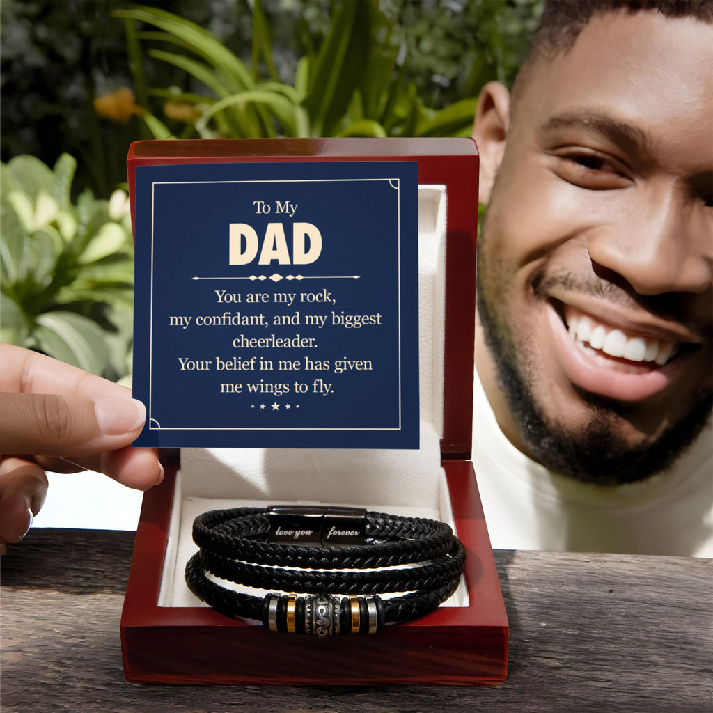 To My Dad - You are my rock - Gift for Dad - Love You Forever Bracelet