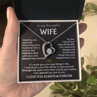 Valentine’s Day Gift for Wife - Emotional Jewelry from Husband for Anniversary Too - Forever Love Necklace