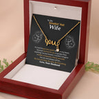 Gift for Wife from Husband - Sentimental Jewelry for Anniversary & Valentine’s Day - Scripted Love Necklace
