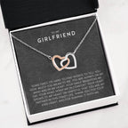 Gift for Girlfriend Necklace - Romantic Jewelry for Valentine’s Day, Birthday & Special Relationship Moments - Interlocking Hearts Necklace