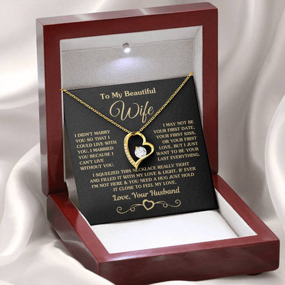 To My Wife Gift from Husband - Romantic Jewelry for Birthday & Anniversary Celebrations - Forever Love Necklace