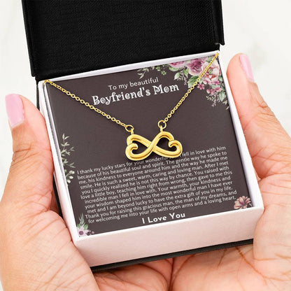 To My Beautiful Boyfriend's Mom - Thank you for raising this gracious man - Endless Love Necklace