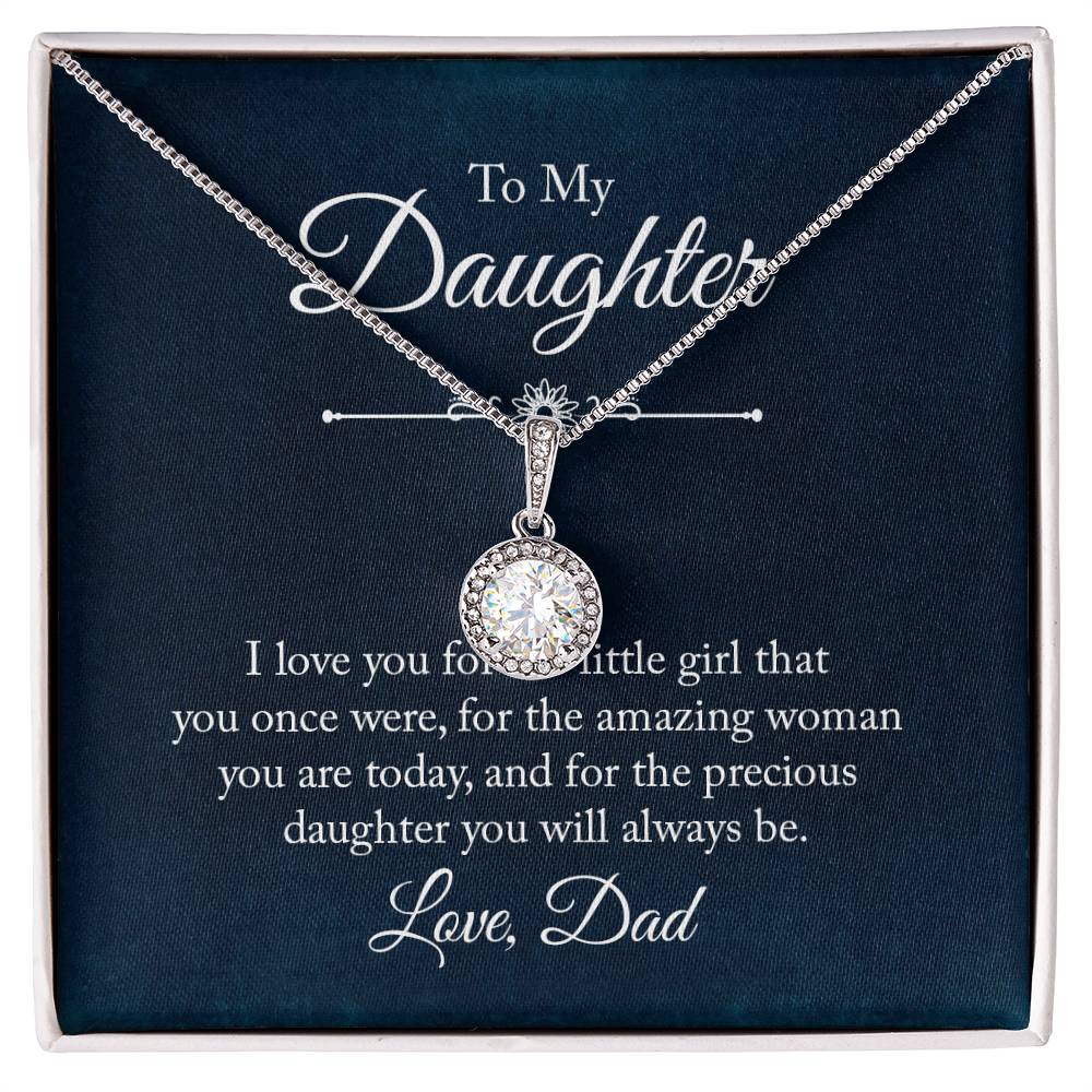 Daughter Gift for Birthday Graduation Achievements from Dad – Eternal Hope Necklace