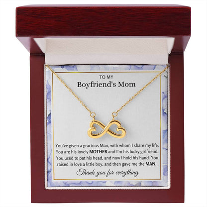 To My Boyfriend's Mom - You've Given A Gracious Man - Endless Love Necklace - Best Gift for Boyfriend's Mom