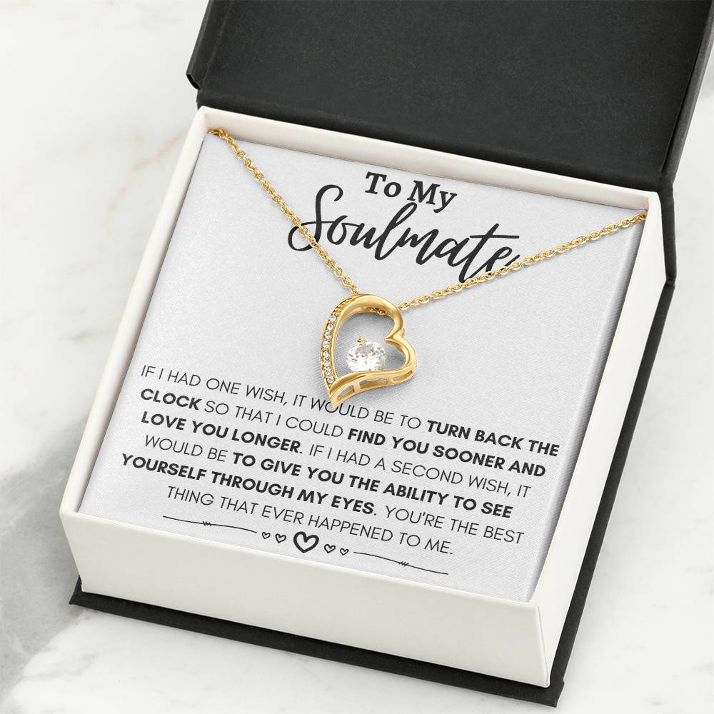 To My Soulmate Necklace - Soulmate Jewelry for Valentine’s Day & Gifts for Her - Forever Love Necklace