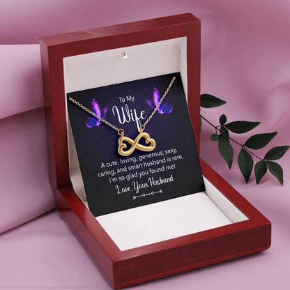 To My Wife Necklace - Best Loving Jewelry Gift for Valentine’s Day, Anniversaries & Romantic Surprises - Endless Love Necklace