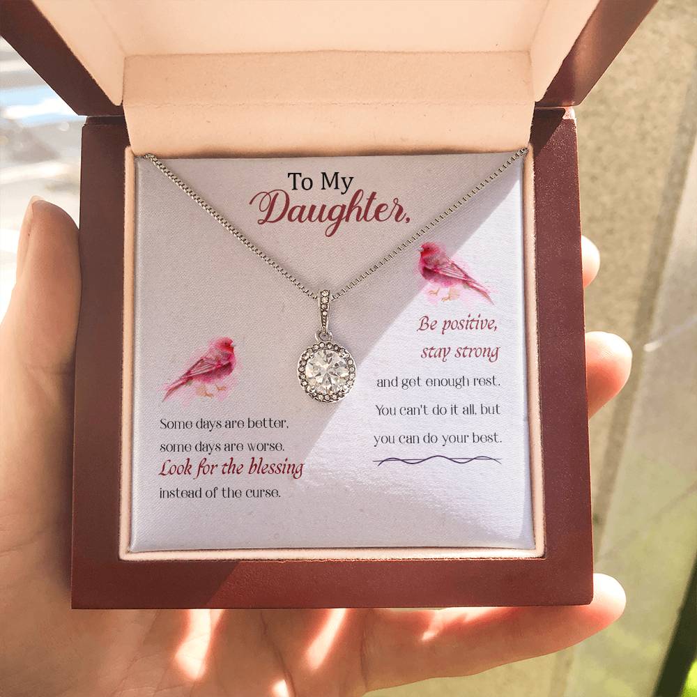 To My Daughter Necklace – Daughter Gift for Birthday, Graduation Achievements – Eternal Hope Necklace