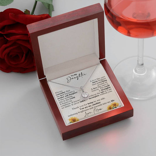 To My Daughter Necklace - Sentimental Jewelry Gift from Mom for Graduation & Life Achievements - Eternal Hope Necklace
