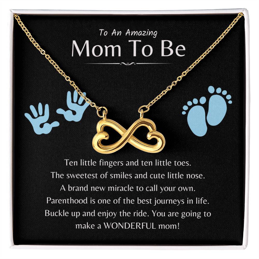To An Amazing Mama To Be - A brand new miracle to call your own - Endless Love Necklace - Unique Gift for New Mom