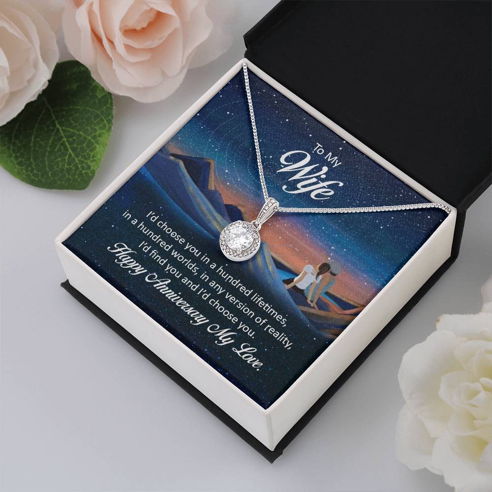 Special Anniversary Gift for Wife - Romantic Jewelry from Husband for Valentine’s Day or Birthday - Eternal Hope Necklace