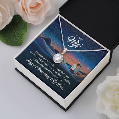 Special Anniversary Gift for Wife - Romantic Jewelry from Husband for Valentine’s Day or Birthday - Eternal Hope Necklace