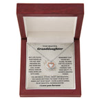 To My Granddaughter Necklace – Birthday Graduation Keepsake for Granddaughter – Crown Pendant Necklace