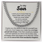 To My Son Necklace – Holiday Gift for Son Graduation – Cuban Link Chain