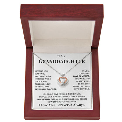 To My Granddaughter Necklace – Birthday & Graduation Jewelry for Granddaughter – Crown Pendant Necklace