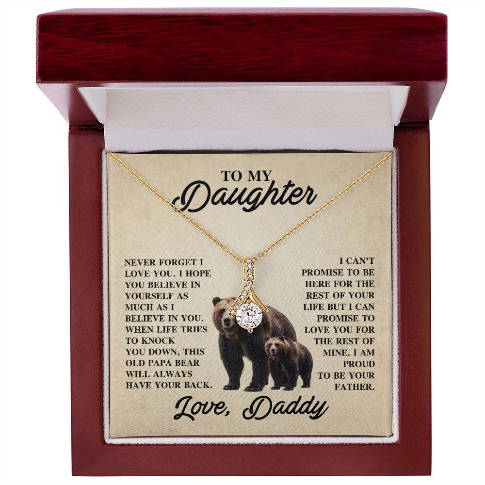To My Daughter Necklace - Best Gift for Daughter from Dad - Alluring Beauty Necklace