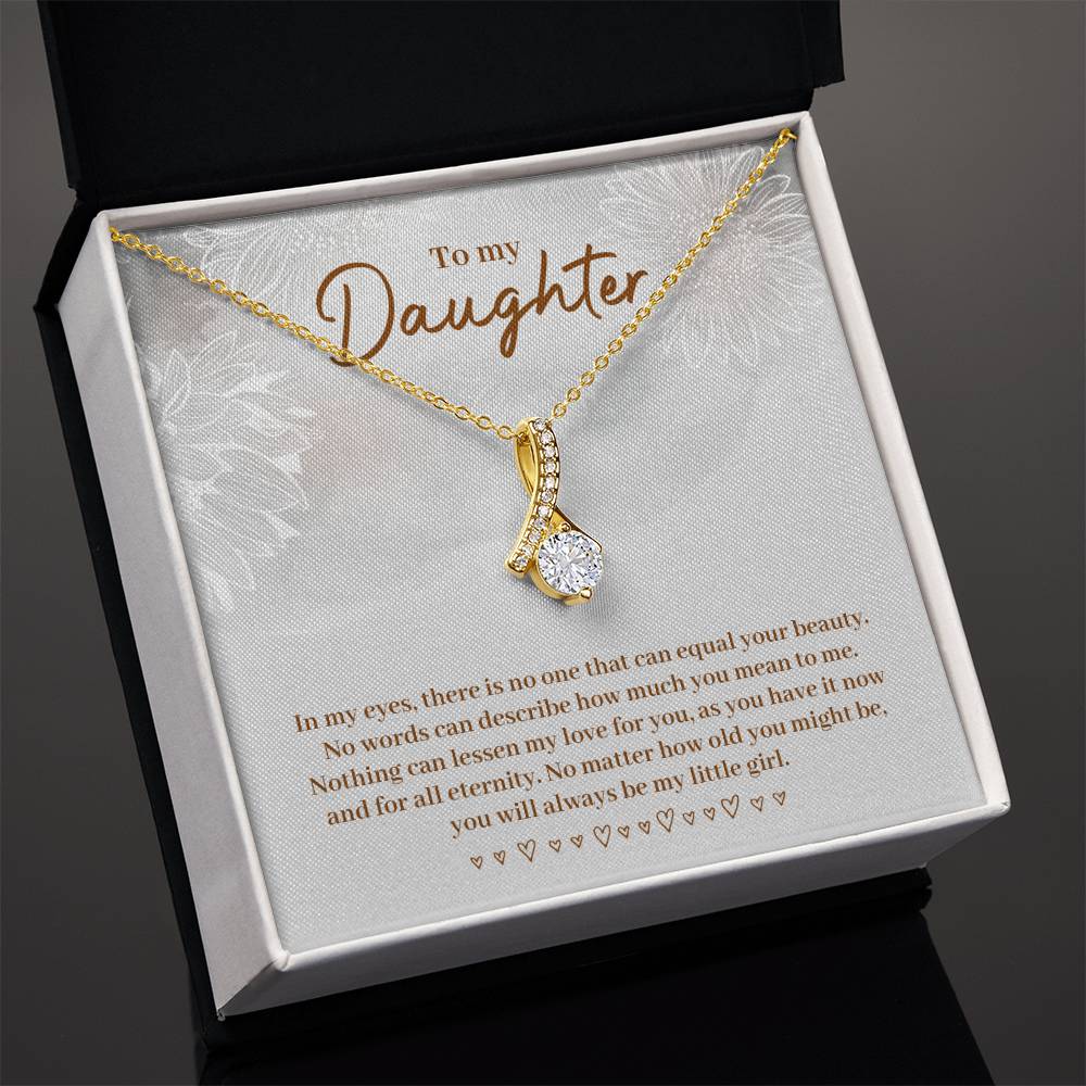 To My Daughter Necklace – Daughter Birthday Graduation Celebration Gift – Alluring Beauty Necklace