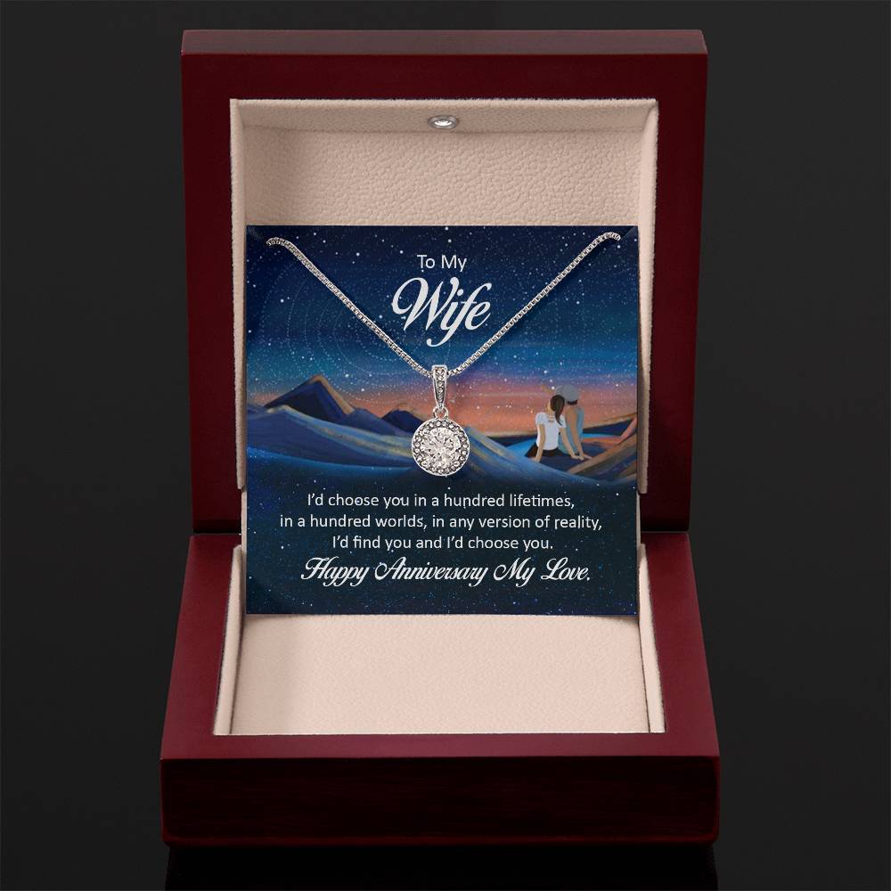 Special Anniversary Gift for Wife - Romantic Jewelry from Husband for Valentine’s Day or Birthday - Eternal Hope Necklace