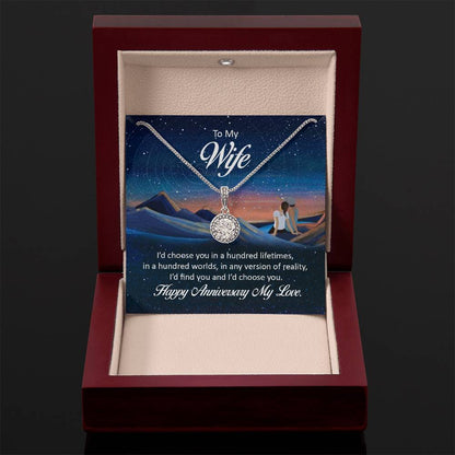 Special Anniversary Gift for Wife - Romantic Jewelry from Husband for Valentine’s Day or Birthday - Eternal Hope Necklace