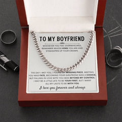 Men’s Cuban Link Chain Necklace, Stylish Jewelry Gift, Modern Accessory, Special Occasion Present, To My Boyfriend