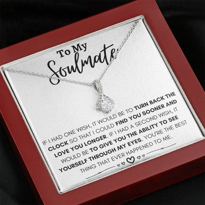 To My Soulmate Necklace - Best Soulmate Gift for Valentine’s Day & Everyday Romance - Alluring Beauty Necklace