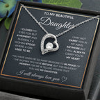 To My Daughter Necklace – Daughter Christmas Graduation Jewelry Gift – Forever Love Necklace