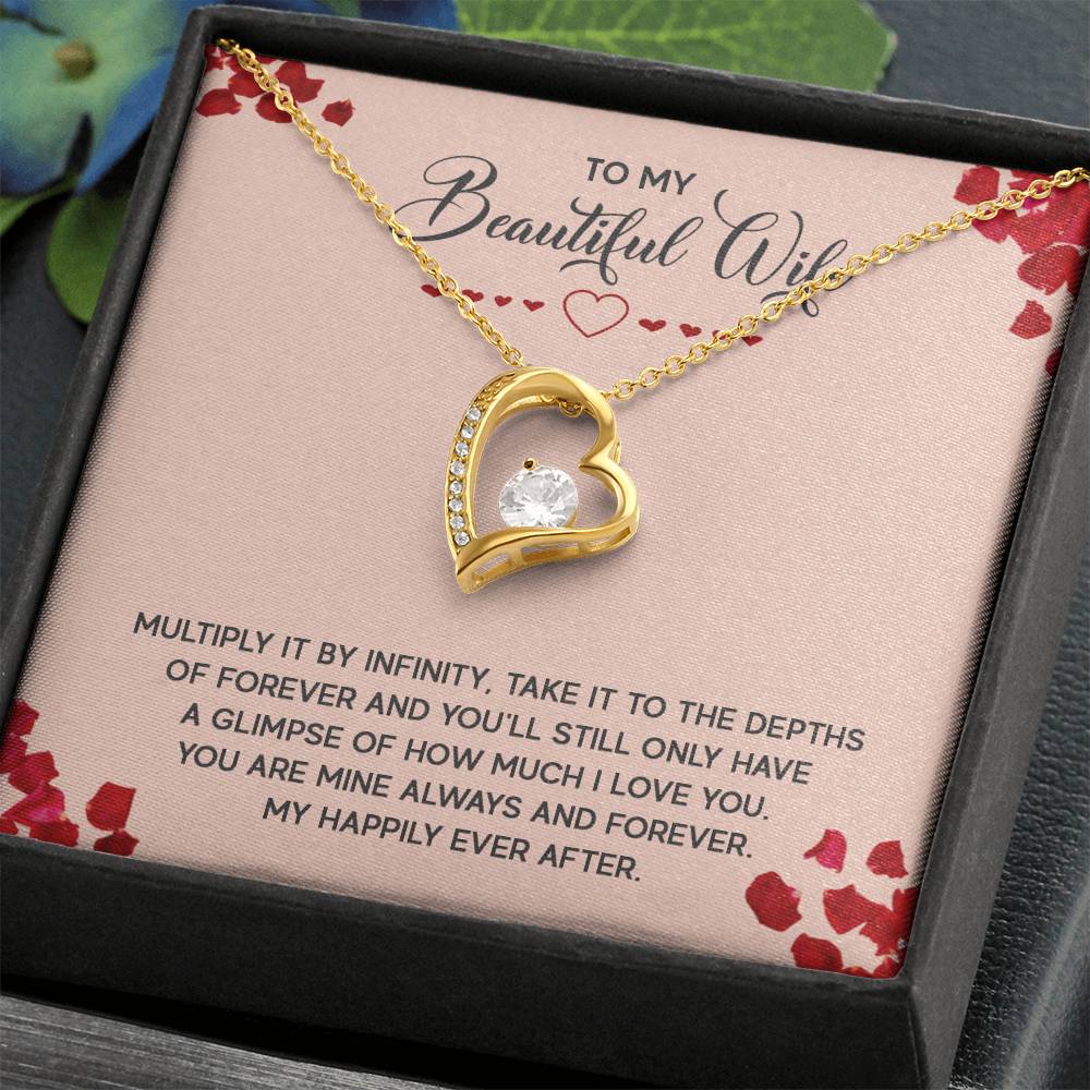 Heartfelt Wife Jewelry - Love Gift from Husband for Birthday, Anniversary & Valentine’s Day - Forever Love Necklace