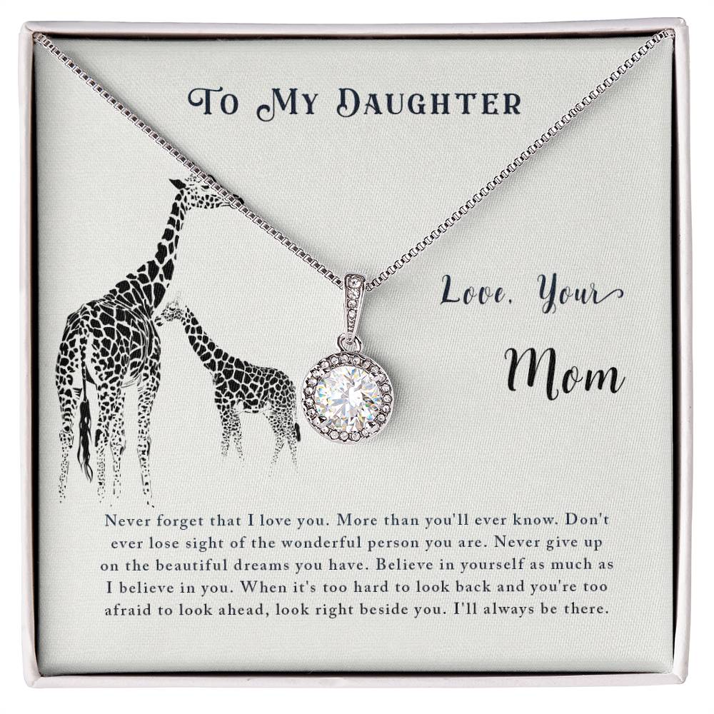 To My Daughter Necklace – Daughter’s Jewelry Gift by Mom – Eternal Hope Necklace